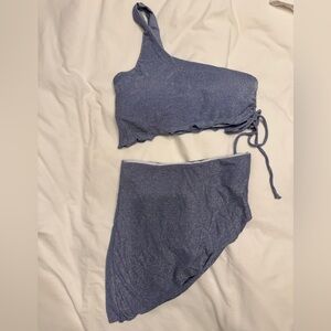 Blue Shimmering Bikini Set